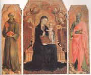 Viirgin and child Enthroned with six Angels (mk05) Stefano di Giovanni Sassetta
